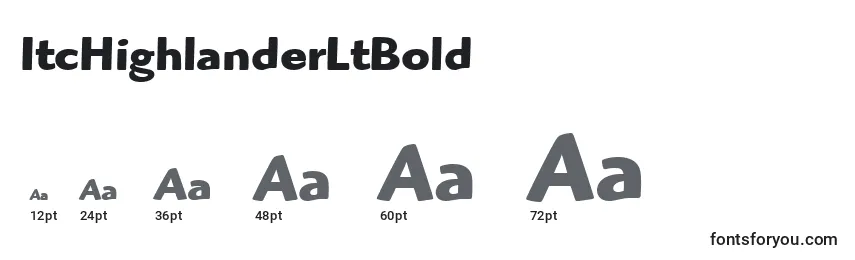 ItcHighlanderLtBold Font Sizes