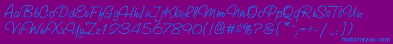 Ssr56C Font – Blue Fonts on Purple Background