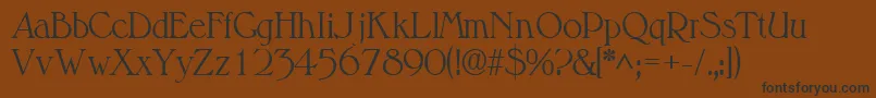 Шрифт ValitlightsskRegular – чёрные шрифты на коричневом фоне