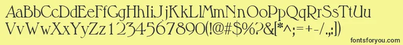 ValitlightsskRegular Font – Black Fonts on Yellow Background