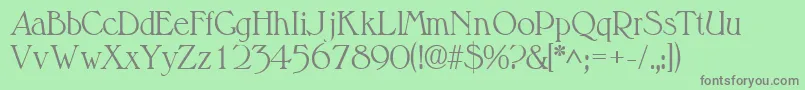 ValitlightsskRegular Font – Gray Fonts on Green Background