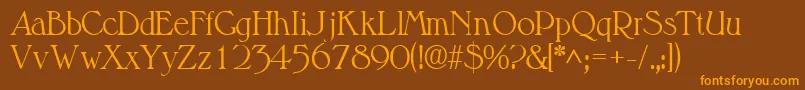 ValitlightsskRegular Font – Orange Fonts on Brown Background