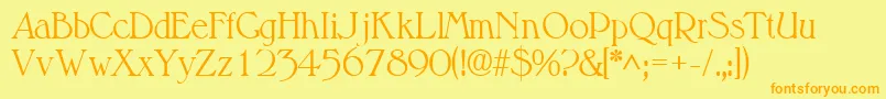 ValitlightsskRegular Font – Orange Fonts on Yellow Background