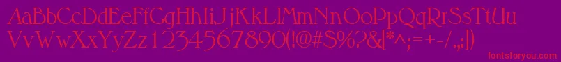 ValitlightsskRegular Font – Red Fonts on Purple Background