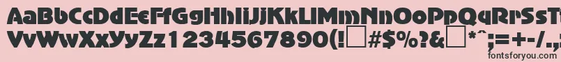フォントAdvertisersgothicRegularDb – ピンクの背景に黒い文字