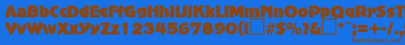 AdvertisersgothicRegularDb Font – Brown Fonts on Blue Background
