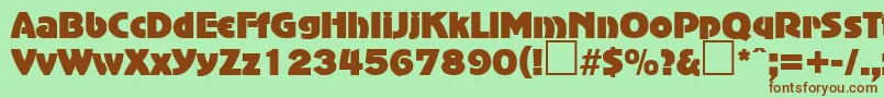 AdvertisersgothicRegularDb Font – Brown Fonts on Green Background