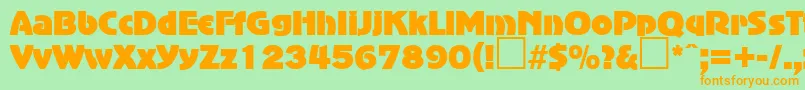 AdvertisersgothicRegularDb Font – Orange Fonts on Green Background