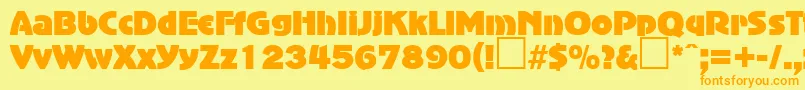 Шрифт AdvertisersgothicRegularDb – оранжевые шрифты на жёлтом фоне