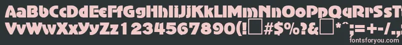 AdvertisersgothicRegularDb-fontti – vaaleanpunaiset fontit mustalla taustalla