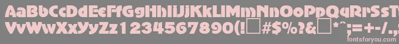 フォントAdvertisersgothicRegularDb – 灰色の背景にピンクのフォント