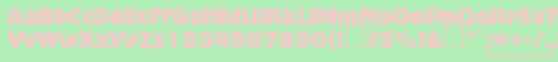 フォントAdvertisersgothicRegularDb – 緑の背景にピンクのフォント