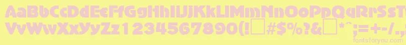 AdvertisersgothicRegularDb Font – Pink Fonts on Yellow Background