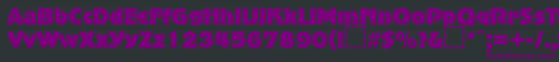 フォントAdvertisersgothicRegularDb – 黒い背景に紫のフォント