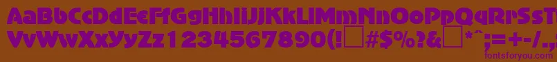 AdvertisersgothicRegularDb Font – Purple Fonts on Brown Background