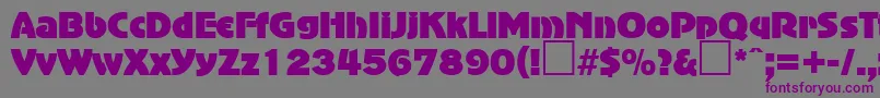 フォントAdvertisersgothicRegularDb – 紫色のフォント、灰色の背景