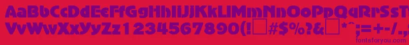 AdvertisersgothicRegularDb Font – Purple Fonts on Red Background