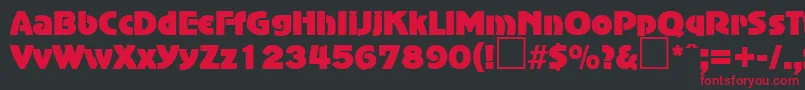 AdvertisersgothicRegularDb Font – Red Fonts on Black Background