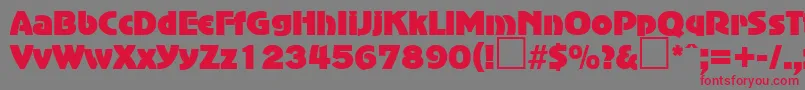 AdvertisersgothicRegularDb-Schriftart – Rote Schriften auf grauem Hintergrund
