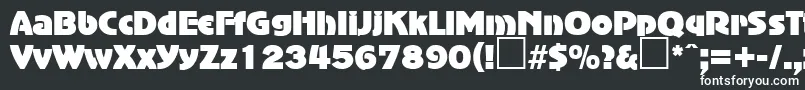 Шрифт AdvertisersgothicRegularDb – белые шрифты на чёрном фоне