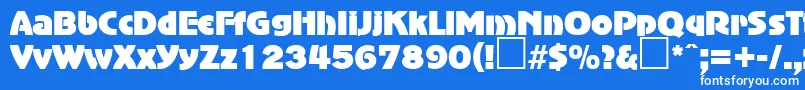 フォントAdvertisersgothicRegularDb – 青い背景に白い文字