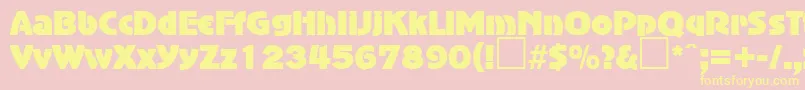 AdvertisersgothicRegularDb-fontti – keltaiset fontit vaaleanpunaisella taustalla