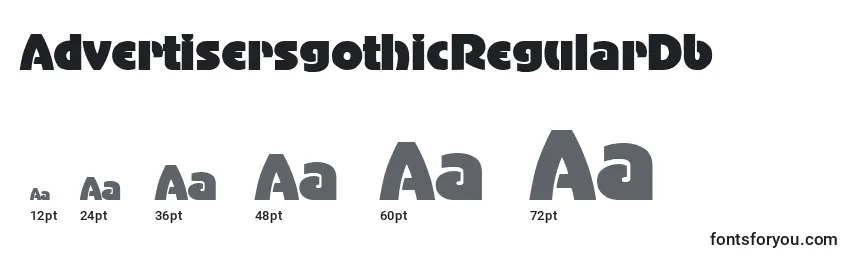 AdvertisersgothicRegularDb Font Sizes