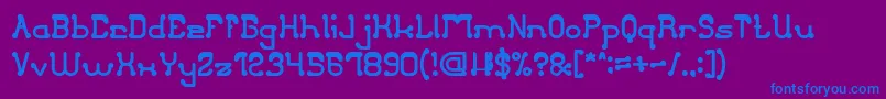 ClubGolfBold Font – Blue Fonts on Purple Background