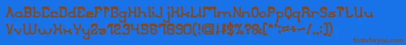 ClubGolfBold Font – Brown Fonts on Blue Background