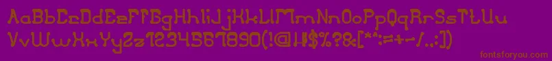 ClubGolfBold Font – Brown Fonts on Purple Background