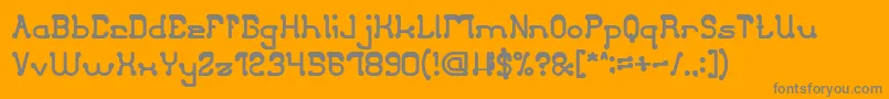 ClubGolfBold Font – Gray Fonts on Orange Background