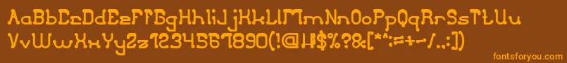 ClubGolfBold Font – Orange Fonts on Brown Background