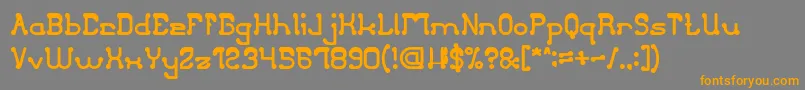 ClubGolfBold Font – Orange Fonts on Gray Background