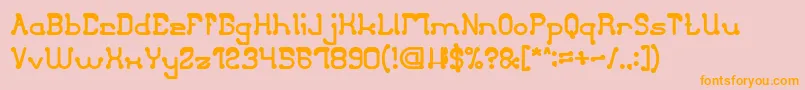 ClubGolfBold Font – Orange Fonts on Pink Background