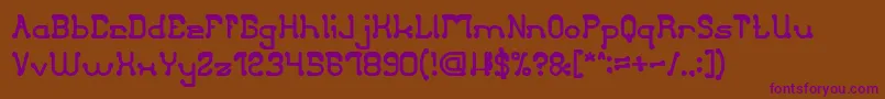 ClubGolfBold Font – Purple Fonts on Brown Background