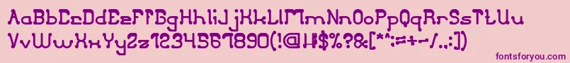 ClubGolfBold Font – Purple Fonts on Pink Background