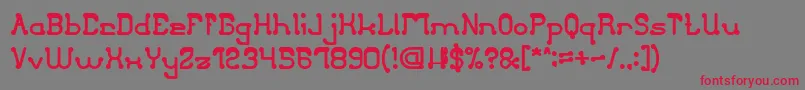 ClubGolfBold Font – Red Fonts on Gray Background