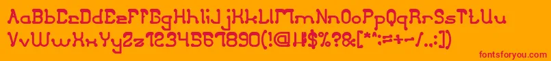 ClubGolfBold Font – Red Fonts on Orange Background