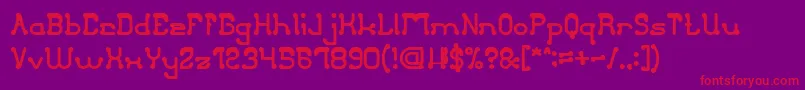 ClubGolfBold Font – Red Fonts on Purple Background