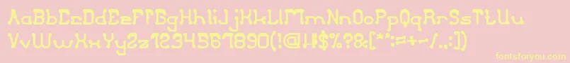 ClubGolfBold Font – Yellow Fonts on Pink Background