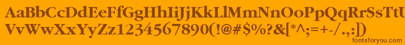 AgSaturdayBoldBold Font – Brown Fonts on Orange Background