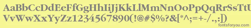 フォントAgSaturdayBoldBold – 黄色の背景に灰色の文字