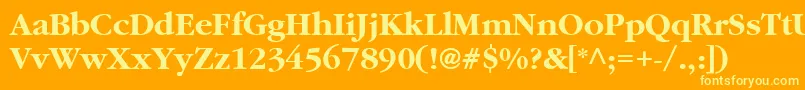 AgSaturdayBoldBold Font – Yellow Fonts on Orange Background