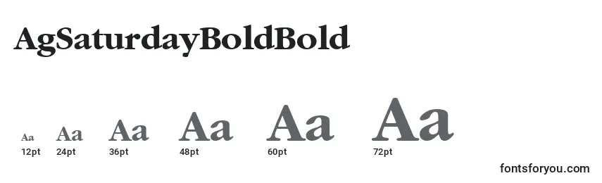 AgSaturdayBoldBold Font Sizes