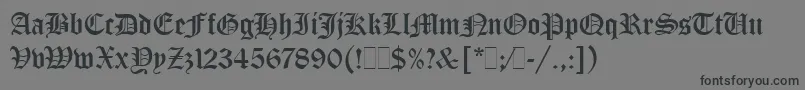 OldEnglishLetPlain.1.0 Font – Black Fonts on Gray Background