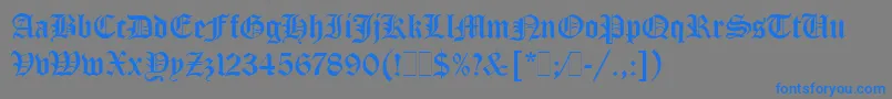 fuente OldEnglishLetPlain.1.0 – Fuentes Azules Sobre Fondo Gris