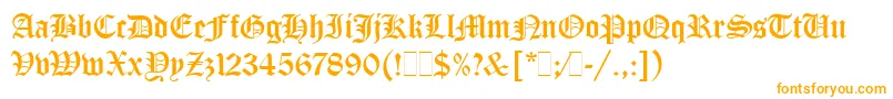 OldEnglishLetPlain.1.0-Schriftart – Orangefarbene Schriften
