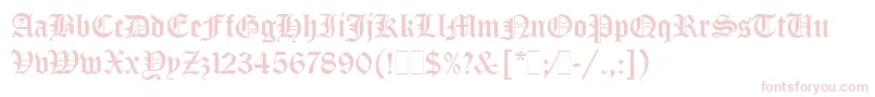 fuente OldEnglishLetPlain.1.0 – Fuentes Rosadas Sobre Fondo Blanco