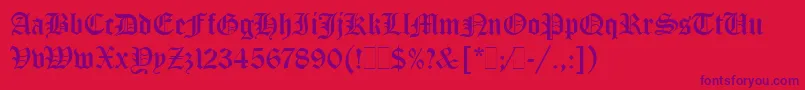 fuente OldEnglishLetPlain.1.0 – Fuentes Moradas Sobre Fondo Rojo