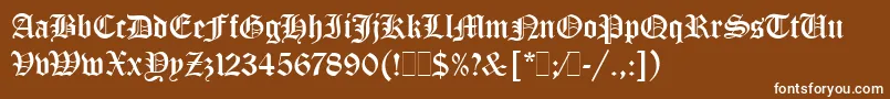 fuente OldEnglishLetPlain.1.0 – Fuentes Blancas Sobre Fondo Marrón
